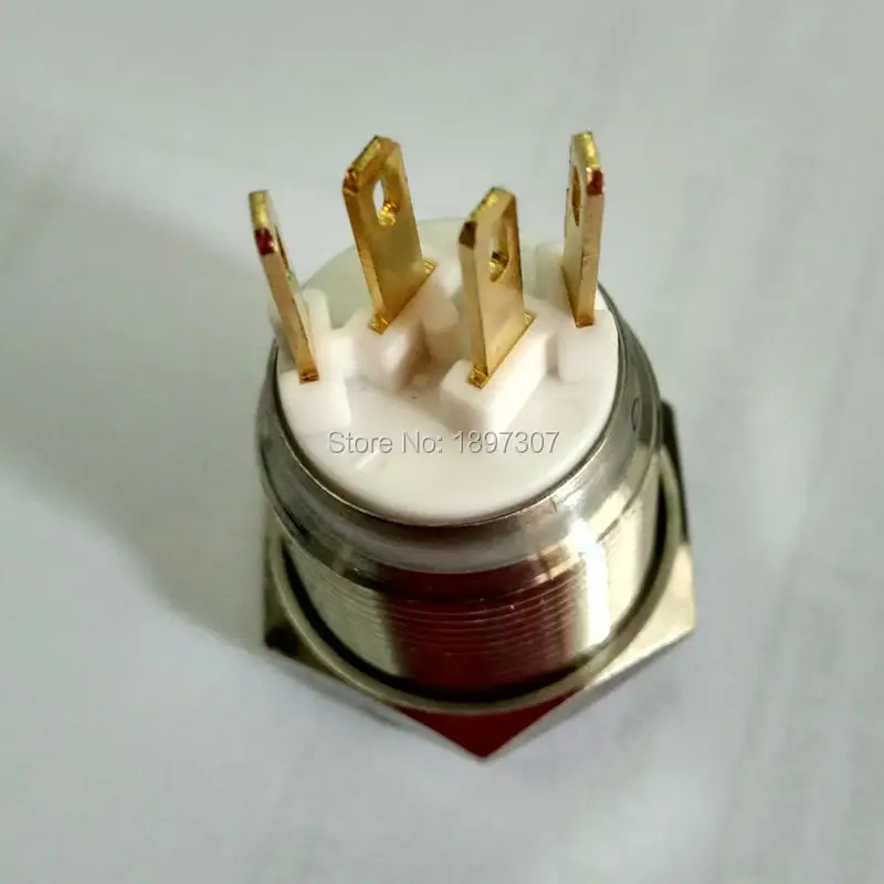 20 шт. 19 мм micro trip зеленый 6 в 12 24 кольцо led Металл 0.5A 24VDC Электрический переключатель с мгновенным нормальный открытый