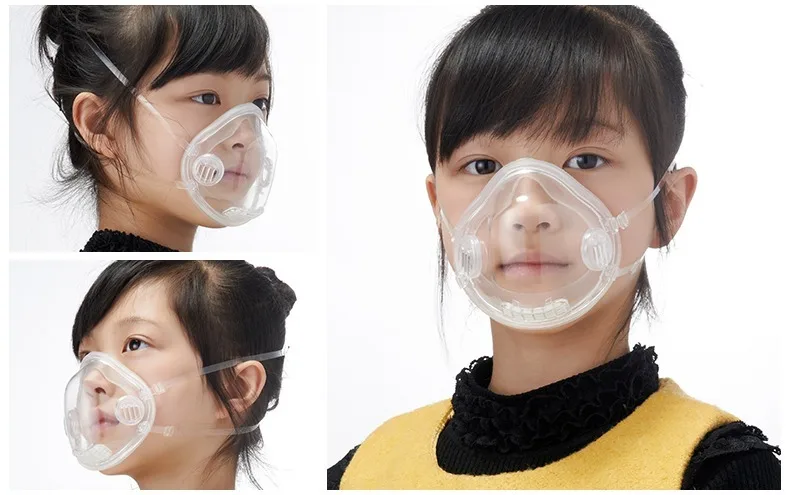 

Kid Dust Masks Multifunction Anti-fog Pm2.5 Anti-dust Transparent Mask With Breathing Filter Anti Pollution Outdoor For Child