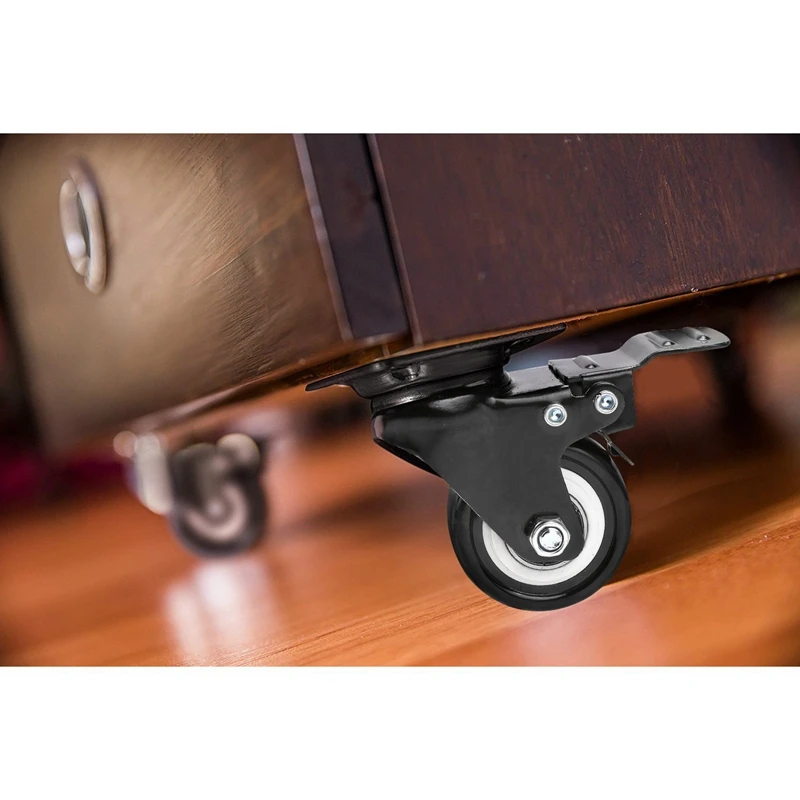 2 Inch Mute Wheel Office Chair Swivel Casters Universal Rolling Rollers Furniture Wheels Casters With Brake 7