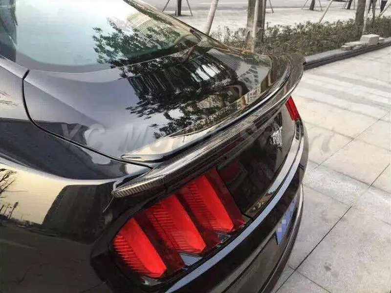 Car Accessories Carbon Fiber Trunk Spoiler Fit For 2014 2016 Mustang Roush Style Rear Spoiler