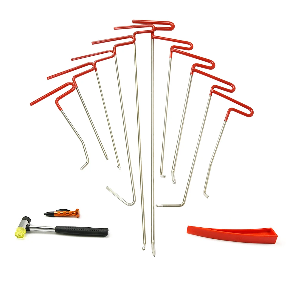 

FURUIX PDR Rods Hook Tools Paintless Dent Repair Car Dent Removal PDR Tool Kit Hail Hammer