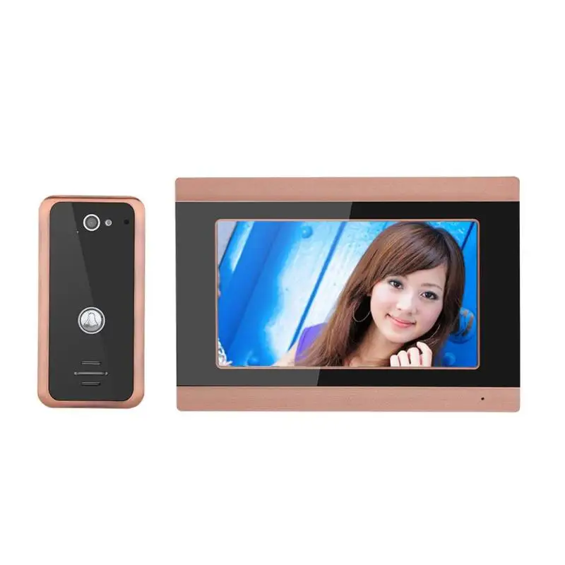 

7 inch Night Vision Wired WiFi Video Door Phone Doorbell Intercom Entry System with 1000TVL Wired Camera Support for Remote APP