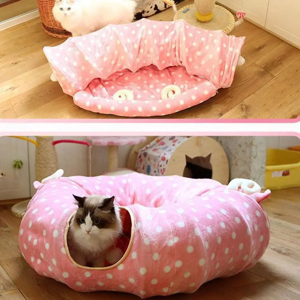 LanLan складной туннель для кошек с шариковой игрушкой Крытая обучающая игрушка-головоломка