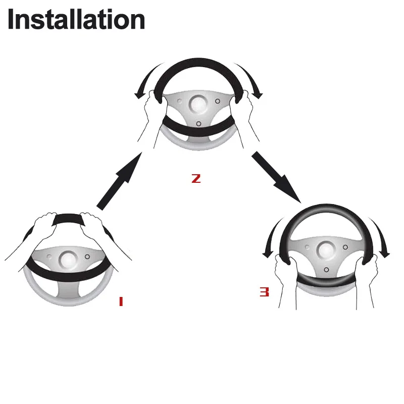 Steering Wheel Cover D Shape PU Leather Car Protector for Hyundai ioniq