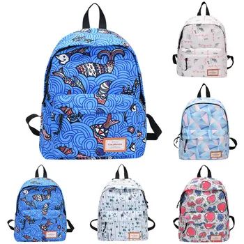 

Women Ladies Leisure Large Size Female Fashion Cartoons Graffiti Backpacks Anti Theft Travel Shoulders Bags Teenager School Bags