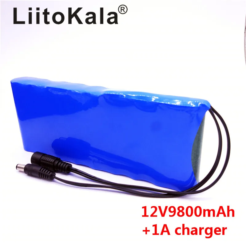 HK liitokala 12 V 9800 mAh 18650 DC 12 V 12,6 V супер перезаряжаемый пакет ЕС/США штекер Адаптер для видео системы наблюдений батарея портативная