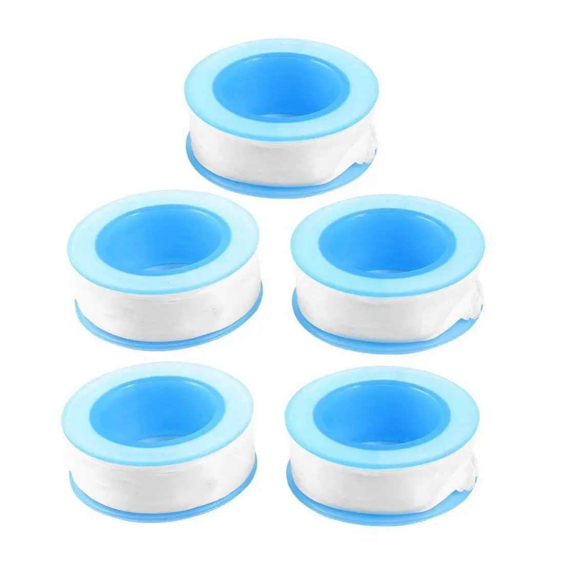 New 5pcs Plumbers Thread Sealant 15mm Width PTFE Tape White Bluein