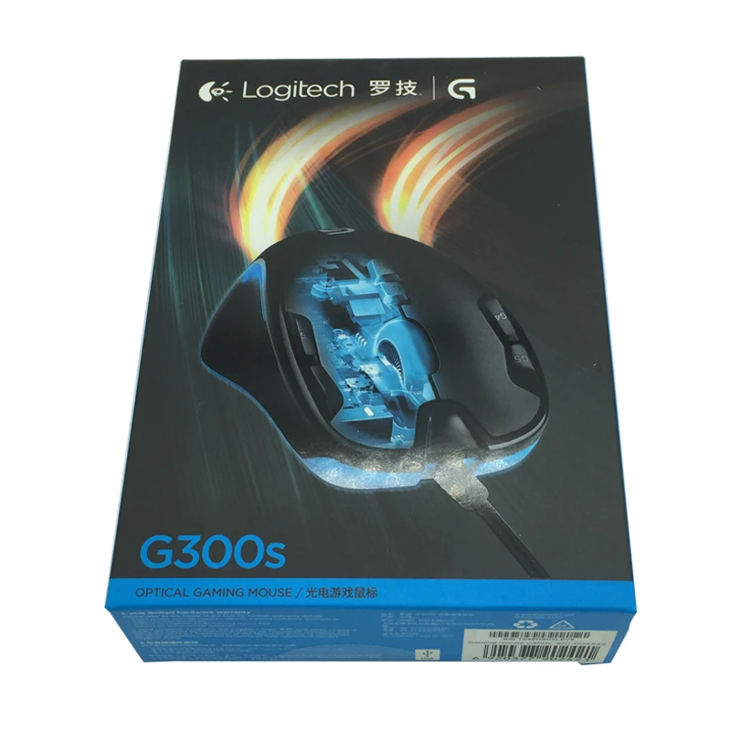 logitech G300s Ратон игровой Мышь 2500 Точек на дюйм USB Проводная оптическая wensor и посторонней помощи Мышь с 7 цветов с подсветкой