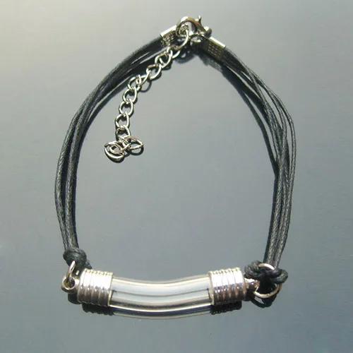 

3PC Rice vial bracelets, Glass Vial Bracelets (6MM Curve Vial) Diy Bracelet