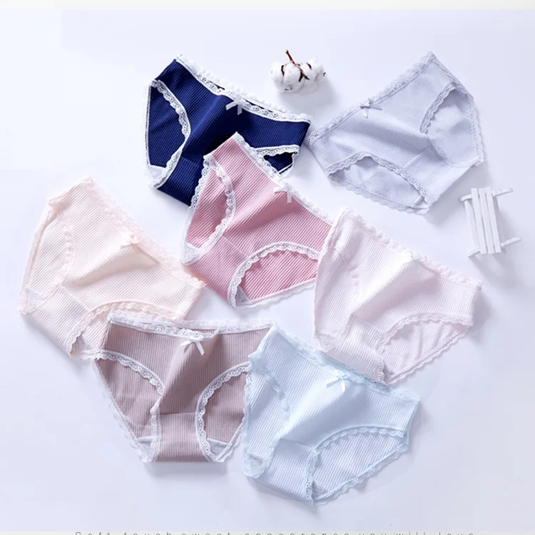 TEXIWAS 5pcs Women's Intimates screw thread Cotton briefs Women Skin-Friendly Breathable Panties comfort sexy close Panties TEXIWAS 5pcs Women's Intimates screw thread Cotton briefs Women Skin-Friendly Breathable Panties comfort sexy close Panties
