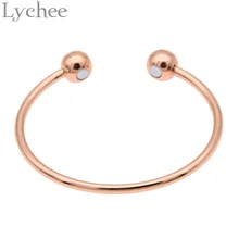 Lychee Винтажный Золотой Серебряный цвет чистый медный магнитный энергетический Браслет для здоровья целебные ювелирные изделия для мужчин и женщин