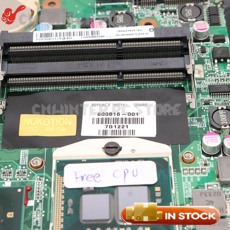NOKOTION 580976 001 DA0UP6MB6F0 для HP Pavilion DV6 2100 материнская плата ноутбука PM55 DDR3 GT210M GPU|motherboard