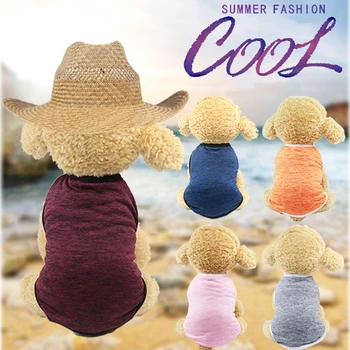 

Dog Clothes for Small Dogs Cute Summer Puppy Vest Dogs Clothing for Chihuahua Yorkshire Shirts Pet T-shirt Cats Costume 1b