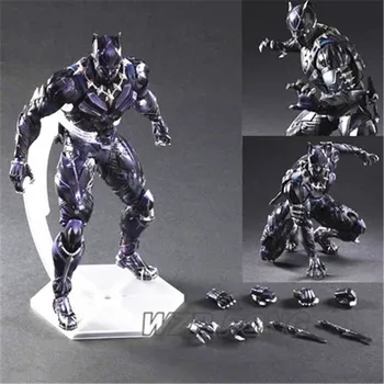 

New The Avengers Black Panther Action Figure toy PVC Movable joint Model Brinquedos for Children Birthday Gift 27cm