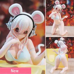 Аниме Супер Sonico сыр Ver ПВХ фигурку Коллекционная модель игрушки куклы 17 см