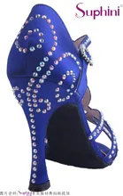 Free Shipping Handmade crystal Women’s Salsa Dance Shoes Great Performance Diamond Suphini Latin Dance Shoes