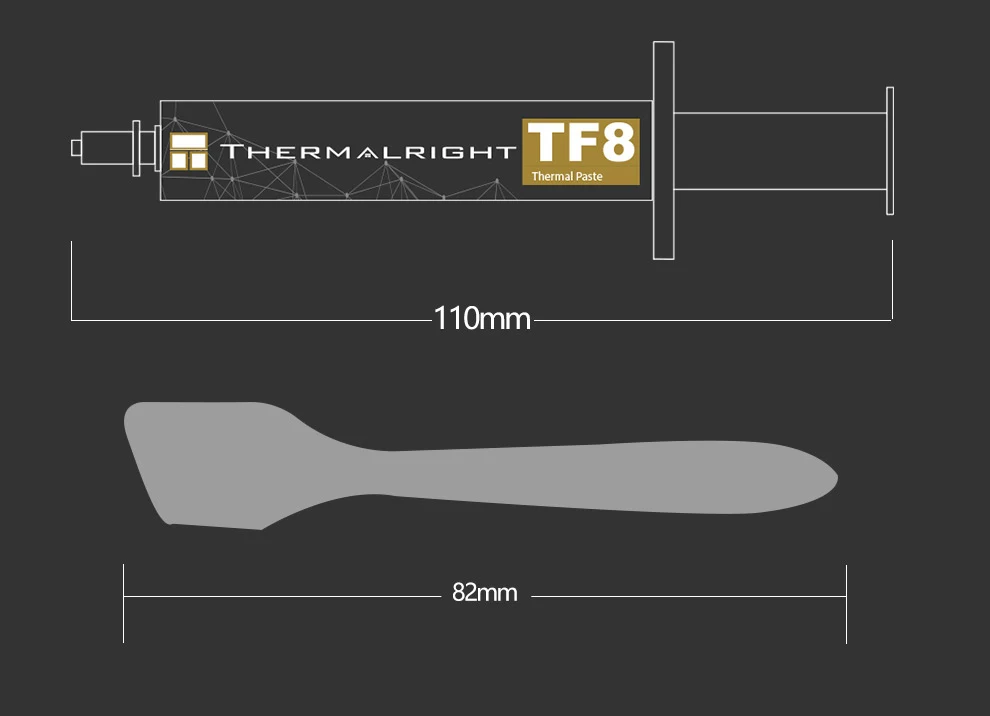 TF8 2 г Термопаста Соединение силиконовый Кондуктивный штукатурка для радиатора для ноутбука/процессор GPU Блок охлаждения радиатора
