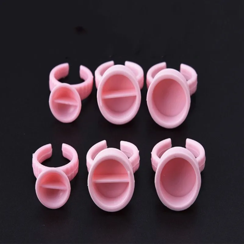 

Pink Disposable Ring Cup Tattoo Pigments Cups Ink Rings Tattoo equipment 100pcs red ring set ink holder