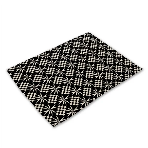 Buy Home Decor Black White Stripe Placemat Linen