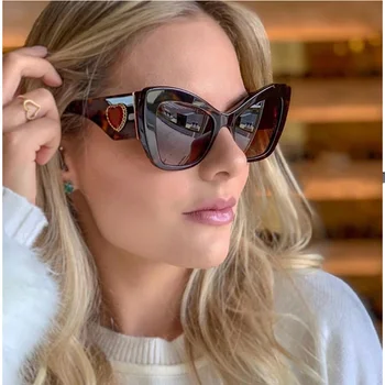 

Brand Designer Vintage Sunglass Love Heart Sunglasses Women Cute Sexy Retro Cat Eye Vintage Good Quanlity Sun Glasses Red Female