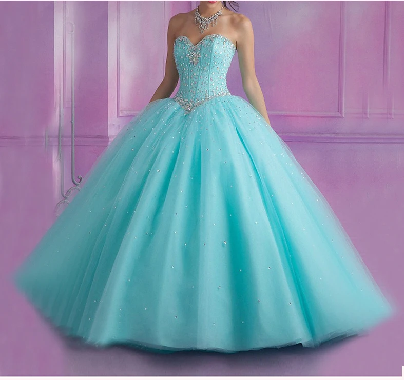 light blue sweet 15 dresses