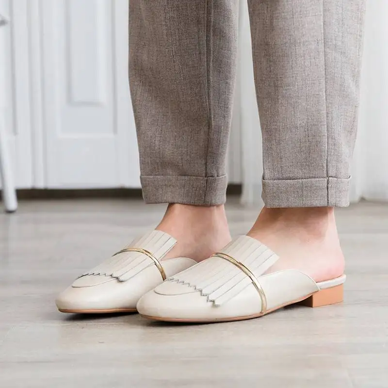 Cuero De Fiesta Lenkisen Del Light Genuino Tamaño Sandalias Gran Borla Pie Caliente Decoración Venta apricot Blue Cuadrado Tacón Bajo Boda Dedo Metal L28 Bombas xrw7rqaYI