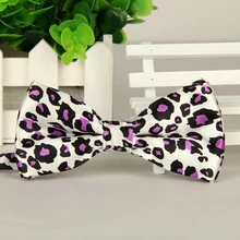 

Women Mens Casual Leopard Print Bow Tie Trendy Adult Business Hand Made Bowtie Classic Animal Design Necktie