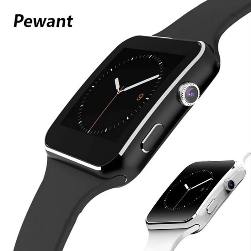 Pewant Bluetooth Смарт часы X6 спортивные Шагомер с камерой поддержка sim карты Whatsapp Facebook