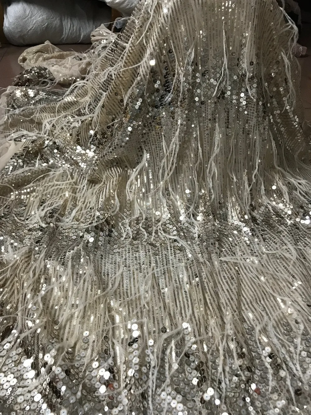Лидер продаж расшитое бисером кружевное fabricyaking 5623 JIANXI.C 11819 с блестками и сеткой в