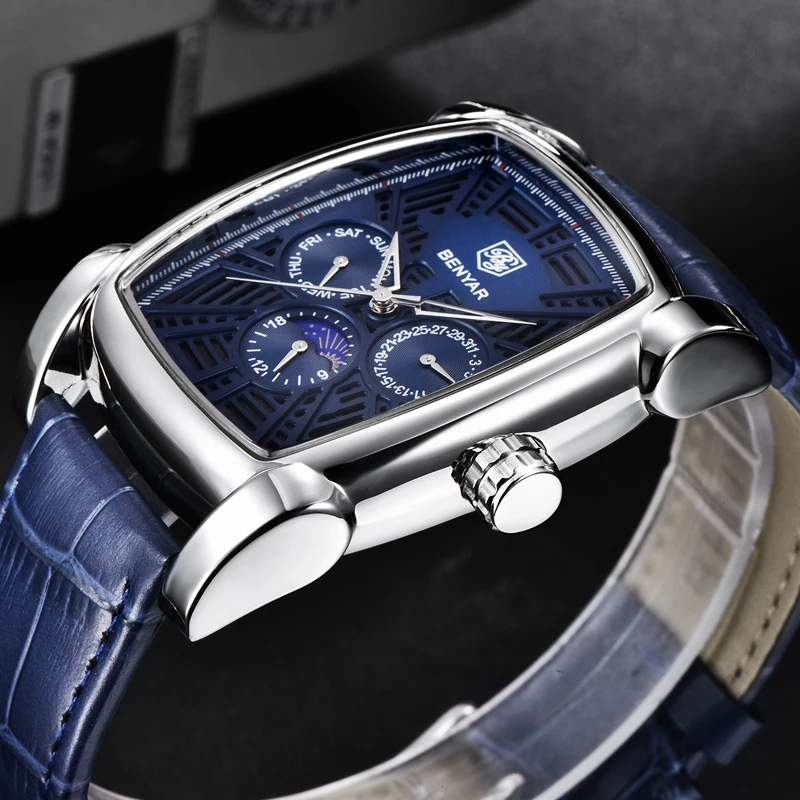 

BENYAR Men Watch Top Brand Luxury Business Sport Watches Men Quartz Waterproof Wrist Watch Leather Clock Relogio Masculino