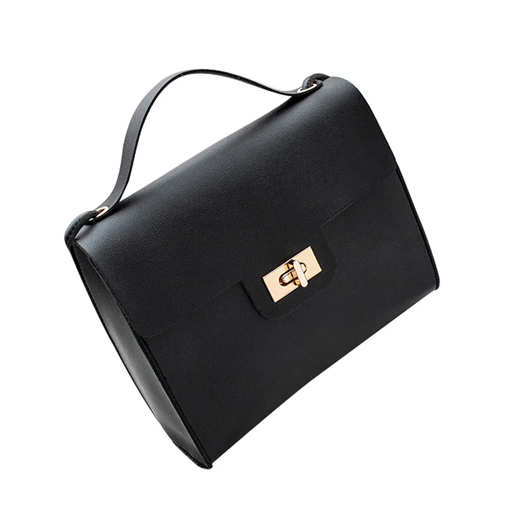 Женская сумка через плечо с поворотным замком, сумка через плечо, сумка через плечо, мешок цветных конфет, сумка для телефона taschen, Женская#25 - Цвет: Black