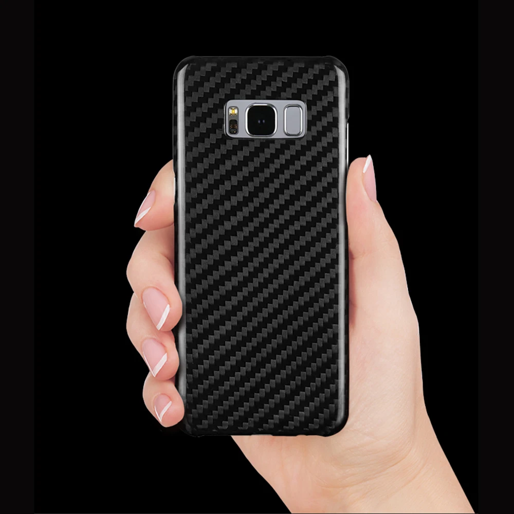 Роскошный чехол из настоящего углеродного волокна для Samsung Galaxy S8 Plus с узором