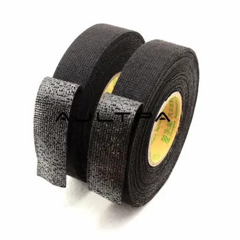 

100Rolls Heat-resistant Adhesive Cloth Tape Car Cable Harness Wiring Loom Wire Harness Tape 19/25/32mm 15M