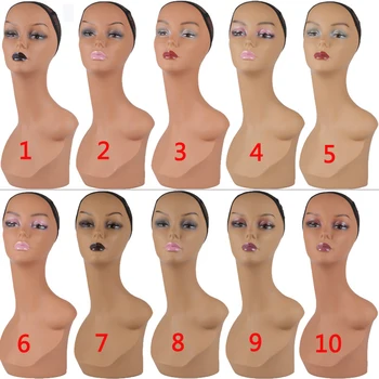 

New 1pc Female Mannequin Head Wigs Hats Cap Headphone Display maniqui Model For Hair Jewellery Display 10Styles Different Colors