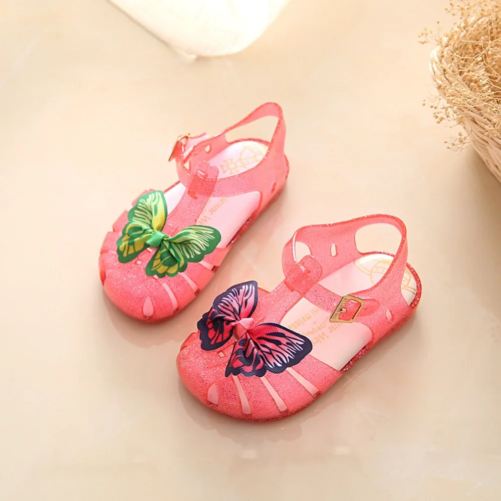 Mini Melissa Officinalis Jelly Sandals For Baby Girls Kids Butterfly Boys Cartoon Shoes Sandalia Infantil Sandals