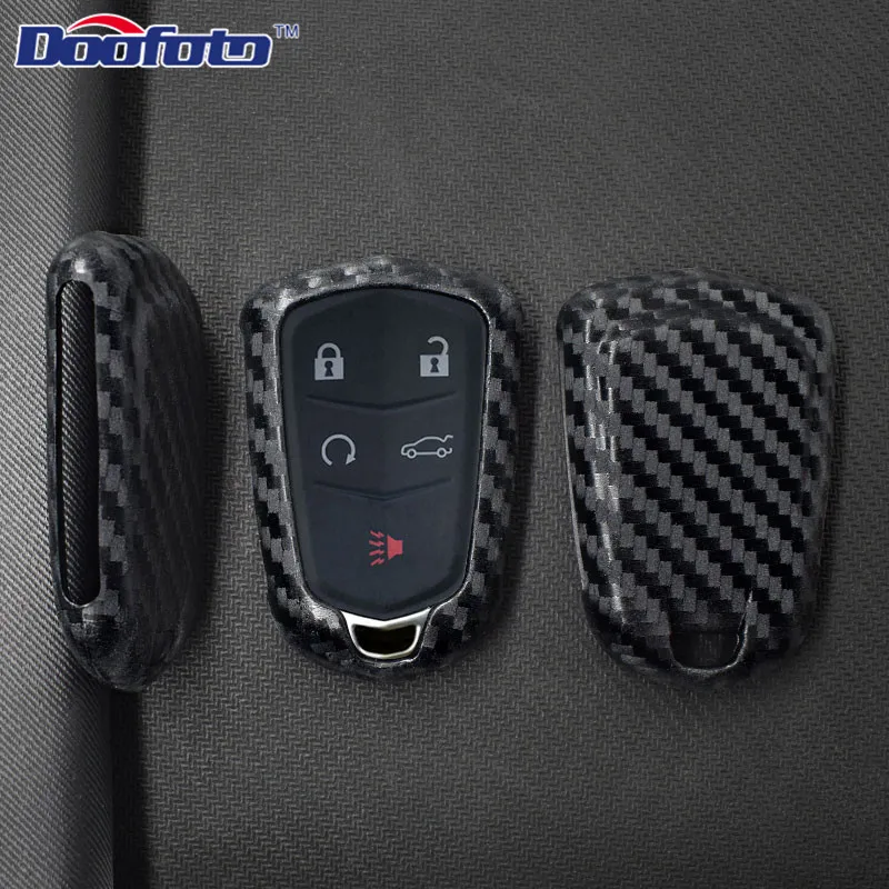 Car carbon fiber key cover for CADILLAC  (5)