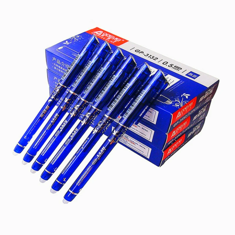

1pcs Sell Erasable Gel Pens Blue Black Pen With Cartridge Sales Gifts Boutique Student Stationery Office Pen Writing