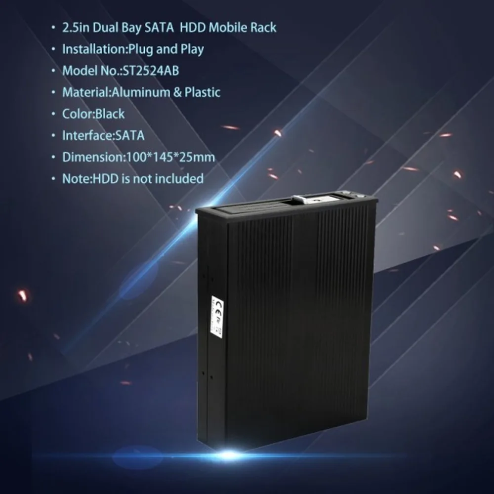 

3.5in Sata Aluminum Hard Drive Case Hdd Internal Enclosure Hot Swap Sata Hdd Mobile Rack With Cooling Fan