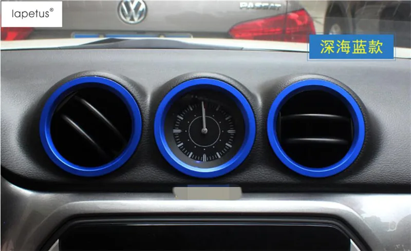 Lapetus аксессуары для Suzuki Vitara- Кондиционер AC выход вентиляционное кольцо украшения молдинг крышка комплект отделка/металл - Название цвета: Model B