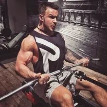 Для мужчин хлопковый топ на бретелях и Новинка; футболки брендовая дышащая высокое качество Для мужчин s жилет синглет для бодибилдинга Фитнес без рукавов жилет Для мужчин бак