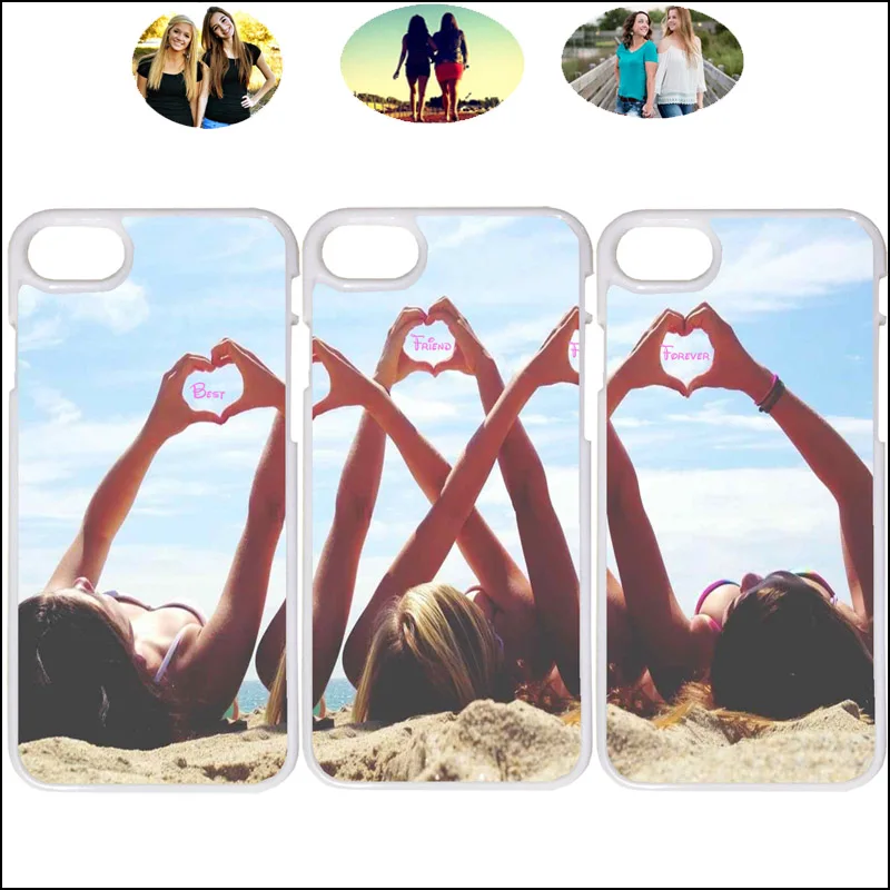 Пляжный чехол для телефона с синим небом BFF Sister Best Friend Forever Matching iPhoneX XR XsMax 7 6s Samsung s10e