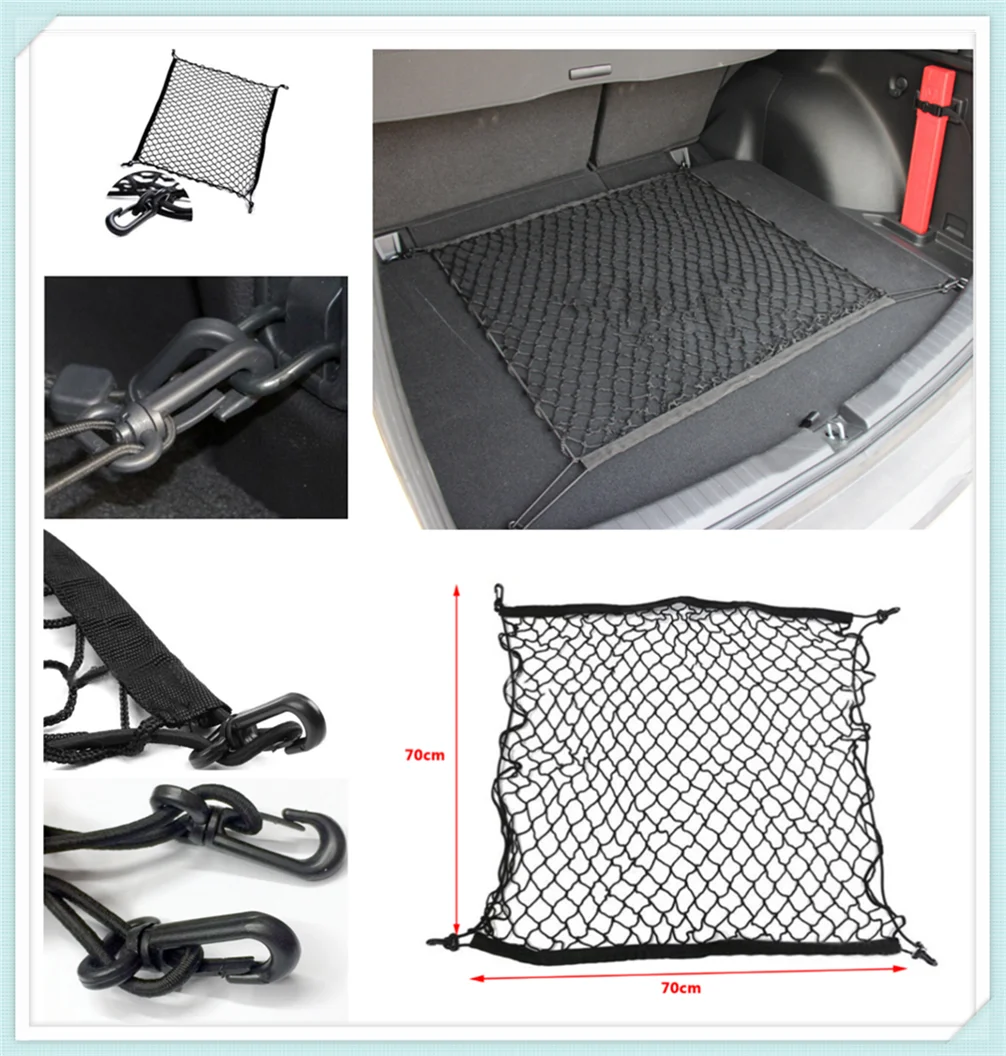 

70 * 70cm car universal trunk storage mesh bag sundries fixed for Porsche Macan Cayenne 911 Panamera Mission