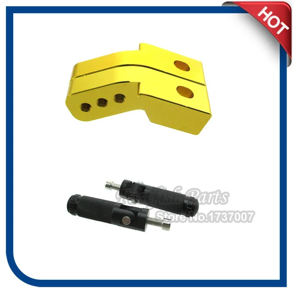 CNC Folding Footpegs Rider Foot Rest Pegs Set Rearset& CNC Ajustable FootPeg Extender Riser Bracket Motorcycle Parts