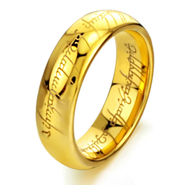 2019 Midi Stainless Steel Hobbit One Ring of Power Gold the Lord of the ...