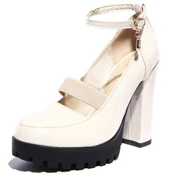 

18 years in early spring the new comfortable thick with ultra-high with waterproof cingulate shallow mouth single shoes 1822