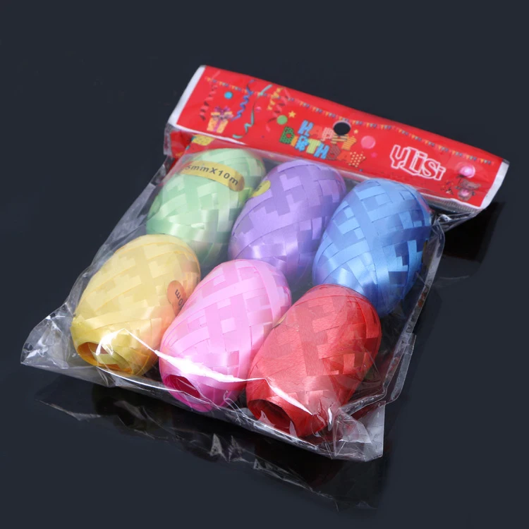 

6pcs/lots Foil balloon ribbon 5mm * 10m party wedding gifts wholesale party decoration toys Balloon rope random color