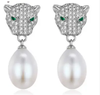 

elegant 10-11mm white drop pearl earring