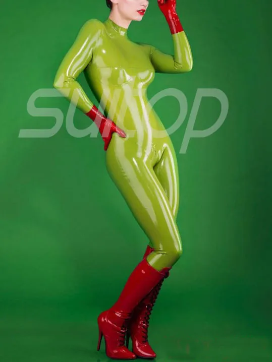 Olive green catsuit Clearance