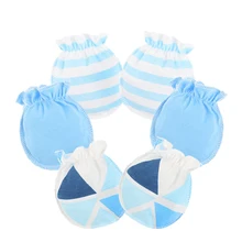 3 пары/Партия Детские против царапин перчатки для защиты Уход за кожей лица Хлопковые варежки-царапки для варежка-прорезыватель