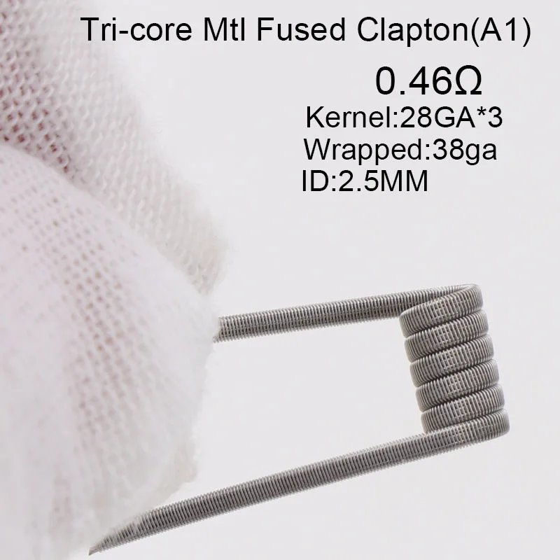 50/100 шт XFKM тончайший MTL Fused Clapton с сопротивлением готовые катушки A1 SS316 Ni80 для MTL вейпер RDA RTA танк-Атомайзеры высокое сопротивление